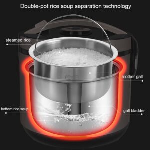 Low-Sugar Rice Cooker (3/5L) Household Multi-Function Rice Cooker, 304 Stainless Steel Liner, Rice Soup Separated, for 1-7 People (Size : 5L(B)) (5L(B))