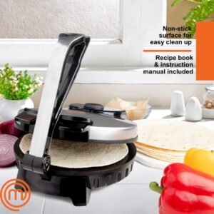 MasterChef Electric Tortilla Maker- Homemade Flatbread, Pitas, Tortillas- Heavy Duty, Non-stick Cooker Easier than Tortilla Press