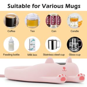 PUSEE Mug Warmer,Coffee Warmer for Desk Candle Warmer Auto Shut Off,Coffee Cup Warmer with 3 Temp Settings,Electric Beverage Warmer Plate for Coffee,Tea,Water Milk and Cocoa(Not Include Cup)
