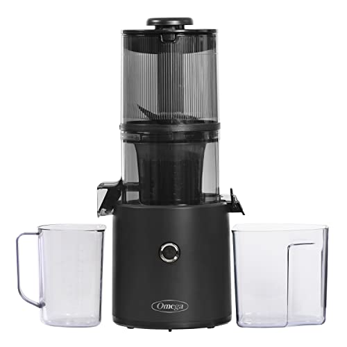 Omega Juicer Easy Clean Slow Masticating Cold Press Vegetable and Fruit Juice Extractor Effortless Series for Batch Juicing with Extra Large Hopper for No-Prep, 68-Ounce Capacity, 150-Watts, Black