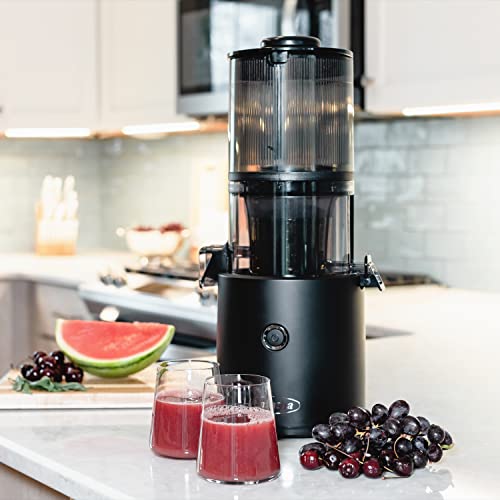 Omega Juicer Easy Clean Slow Masticating Cold Press Vegetable and Fruit Juice Extractor Effortless Series for Batch Juicing with Extra Large Hopper for No-Prep, 68-Ounce Capacity, 150-Watts, Black