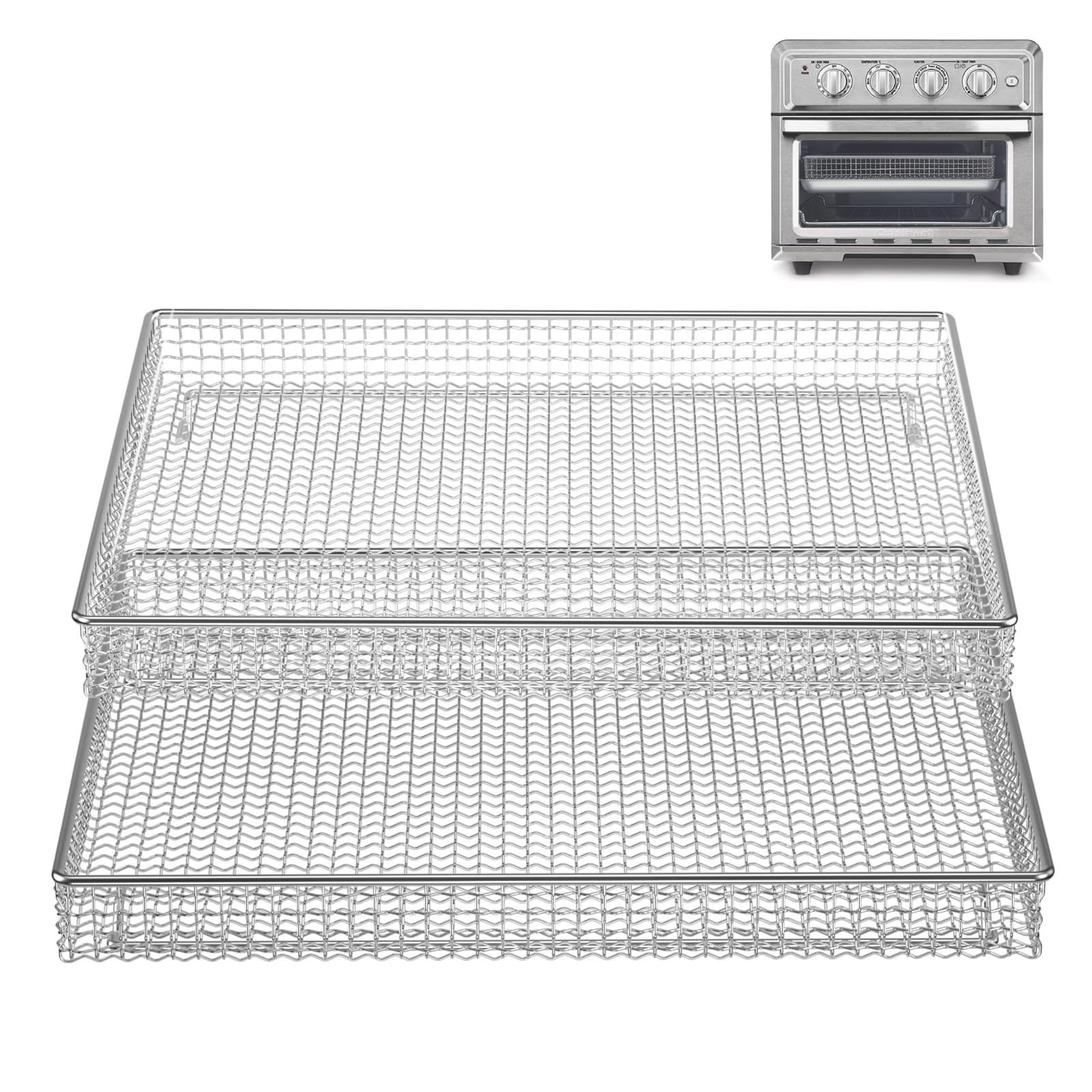 Stainless Steel Baking Tray Pan and Air Fryer Basket (Basket)