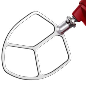 gdrtwwh stainless steel flat beater attachment for kitchenaid 5 & 6-quart bowl-lift mixer,for baking - pastry, pasta dough, mixing accessory（dishwasher safe）