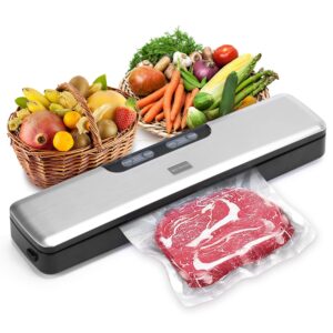 aoresac vacuum sealer machine, automatic food vacuum sealer for food storage and sous vide, dry/moist modes, 13inch compact design with 10pcs vacuum sealer bag for all saving needs starter kit
