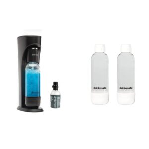 drinkmate omnifizz sparkling water maker + 2 carbonation bottles (1l)