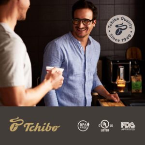 Tchibo Single Serve Coffee Maker - Automatic Espresso Coffee Machine - Built-in Grinder, No Coffee Pods Needed - Comes with 2 x 17.6 Ounce Bags of Whole Beans