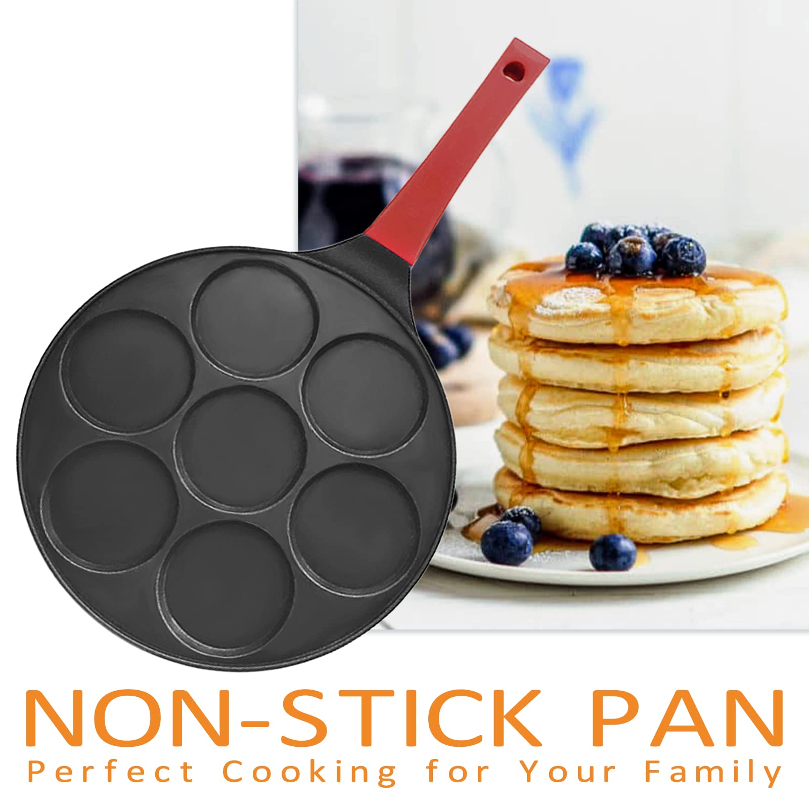 Pancake Griddle Pan - Silver Dollar Pancake Waffle Pan Waffle Maker Breakfast Pancake Pan Pancake Maker Round Waffle Irons Pan Pancake Griddle Pan