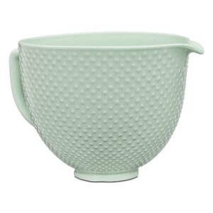 kitchenaid 5 quart ceramic bowl for all 4.5-5 quart tilt-head stand mixers ksm2cb5tdd, dew drop