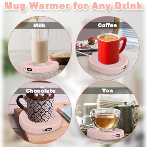 DUHEL Coffee Mug Warmer, Coffee Warmer for Desk with 3 Temp Settings, Cup Warmer for Desk Auto Shut Off, Cute Mug Warmer for Desk