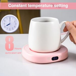 DUHEL Coffee Mug Warmer, Coffee Warmer for Desk with 3 Temp Settings, Cup Warmer for Desk Auto Shut Off, Cute Mug Warmer for Desk