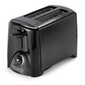 dominion 2-slice toaster with shade control, slide-out crumb tray, auto-shutoff, toast lift, black