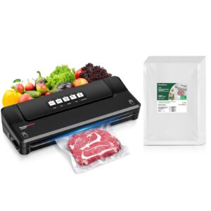 bonsenkitchen food sealer machine with 100 quart 8" x 12" sealer bags