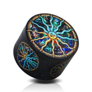 grinder 2.5 inch aesthetic moon, tree of life grinder (gold)