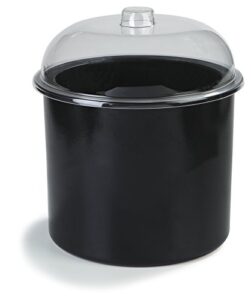 carlisle foodservice products coldmaster ice cream server insulated crock with lid for kitchens and restaurants, plastic, 3 gallons, black