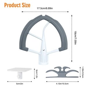 Flex Edge Beater for KitchenAid 5.5-6 QT Bowl-Lift Stand Mixer with 2 Kitchen Accessories, Flat Beater Paddle with Flexible Silicone Edges Bowl Scraper, Kitchen Aid Mixers Accessories