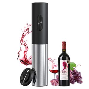 electric wine bottle openers kb1-electric wine opener, battery powered automatic wine bottle opener with foil cutter, one-click button wine corkscrew remover easy operation