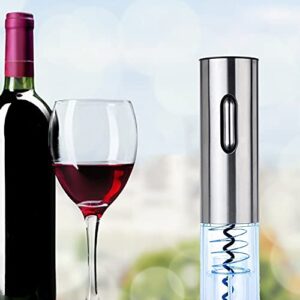 GOSCIEN Electric Wine Opener, Automatic Electric Wine Bottle Corkscrew Opener, Rechargeable Stainless Steel Cordless Electric Wine Bottle Opener Gift Set with Foil Cutter, USB Charging Cable