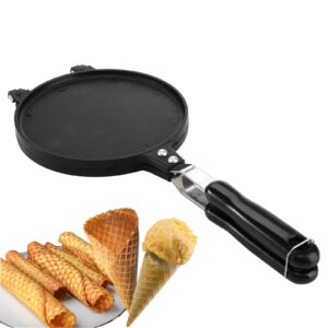 dicunoy waffle cone maker, nonstick ice cream cone maker, 6.7" egg roll crepe pan, camp pancake crispy cone omelet mold for waffle cups, choco tacos, fuel gas stoves only