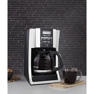 Mr. Coffee 12 Cup Programmable Coffee Maker with Thermal Carafe Option, Chrome