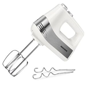 hand mixer electric, redmond hand held mixer with turbo function, stainless steel 5-speed kitchen mixer for whipping, mixing cookies, cakes, dough batters, cream