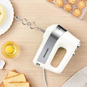 Hand Mixer Electric, REDMOND Hand Held Mixer with Turbo Function, Stainless Steel 5-Speed Kitchen Mixer for Whipping, Mixing Cookies, Cakes, Dough Batters, Cream