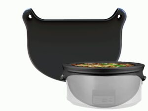 silicone slow cooker liners,fits 6-8quarts crockpot leakproof, easy clean bags liners for round pot or oval (black)