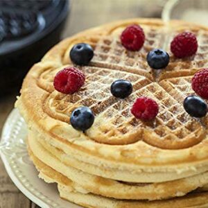 Waffle Maker 9“ Non-Stick Waffler Iron Stuffler Stuffed Wafflera 1200W Adjustable Browning Control, Electric Baker Makes Thick, Fluffy Waffles, Kitchen Essential for Breakfast