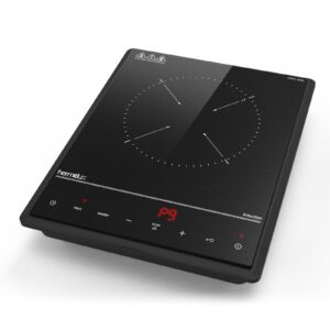 hermitlux portable induction cooktop, 1800w professional hot plate with sensor touch & safety lock, 9 power setting stove with timer