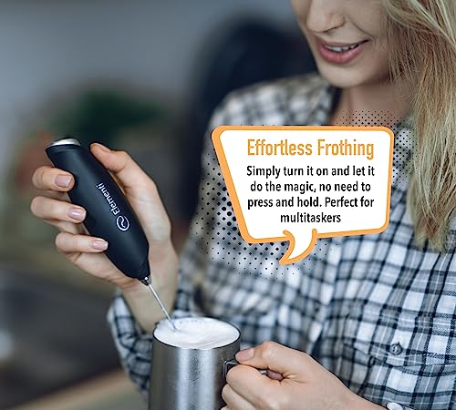 Elementi Milk Frother Handheld - Coffee Mixer Wand - Hand Held Frother Wand for Coffee and Protein Powder - Drink Mixer Handheld - Electric Stirrer for Drinks - Handheld Frother Mixer (Mint Green)