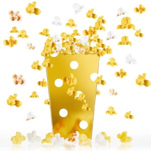 100 pieces miniature resin popcorn decor artificial lifelike popcorn fake popcorn decorations with mini popcorn boxes cardboard popcorn container for party diy photo props, small popcorn models decor