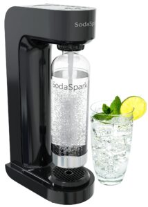 soda maker with bpa free bottle - co2 powered one touch fizz control - fresh sparkling water maker - homemade sparkle seltzer streaming machine, carbonated water machine for home [c02 not included]