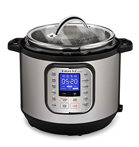 Instant Pot Pro 10-in-1 Pressure Cooker (8QT, 0) and Tempered Glass Lid (10.2-In, 8-Qt)