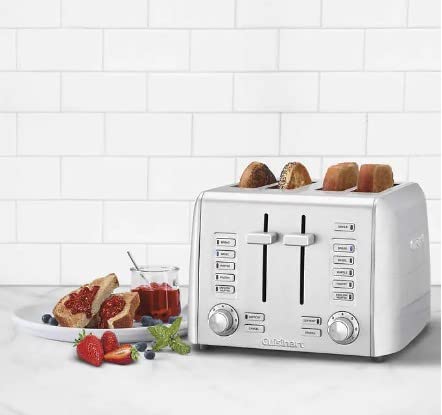 Cuisinart RBT-1350PCFR 4 Slice Metal Toaster (Renewed)