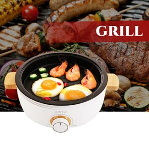 Sonya High End Multi-Functional Non Stick 3 L Electric Shabu shabu Hot Pot 4-in-1 Super Cooker, Bonus BBQ Grill Pan SYHP-2B