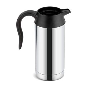 12v Car Kettle Water Boiler, 750ml Stainless Steel Car Heating Cup Electric Kettle for Car Travel Kettle Water Warmer Coffee Mug for Car