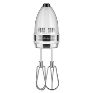 KitchenAid 7-Speed Mixer-KHM7210 Hand Mixer, White and KitchenAid KHMFEB2 Flex Edge Beater Accessory