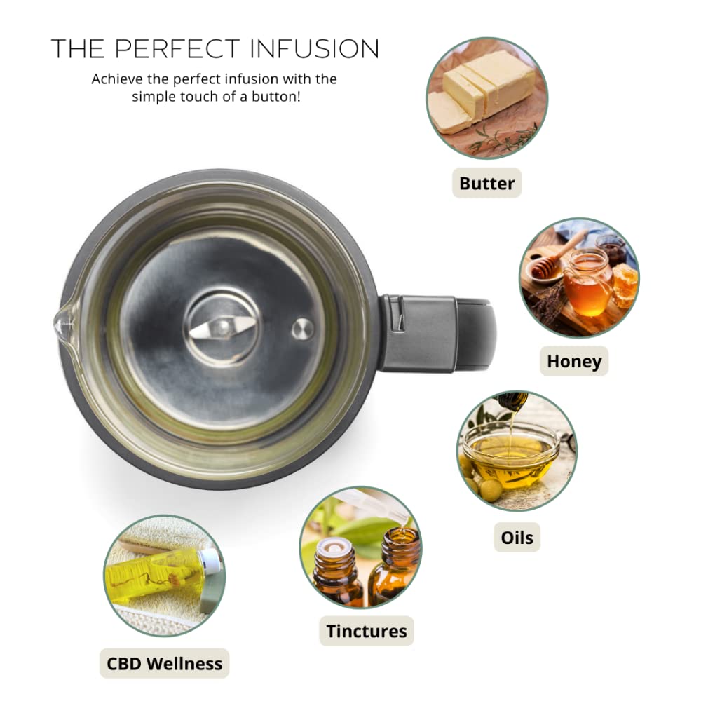Hello High - Ultra Infuser - All in One Decarboxylator, Butter Maker and Oil Infuser Machine, Best for All Types of Herbal Infusions, Can Easily Infuse 1-3 Cups, Available with 4 Stick Butter Mold