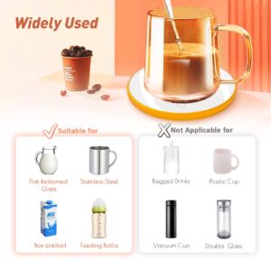 MARKABLE Coffee Cup Warmer with Auto Shut Off and 3 Temperature Setting for Heating Coffee, Beverage, Milk, Tea and Hot Chocolate