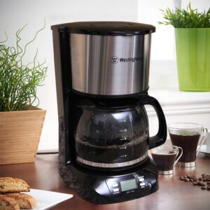 Westinghouse 220 volts coffee maker 220v 240 volt Digital Programmable Coffee Machine Permanent Filter & Hot Plate (NOT FOR USE IN USA)