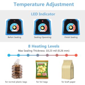 Yescom 8" Impulse Sealer Manual Heat Sealer Plastic Bag Poly Tubing Packaging Machine