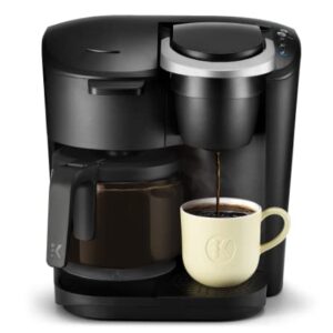 k-duo essentials single serve k-cup pod & carafe coffee maker, black