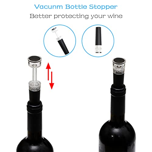 Electric Wine Bottle Opener Automatic Wine Opener Electric Corkscrew with Wine Aerator,Foil Cutter,Wine Stopper,Perfect Wine Gifts for Wine Lovers