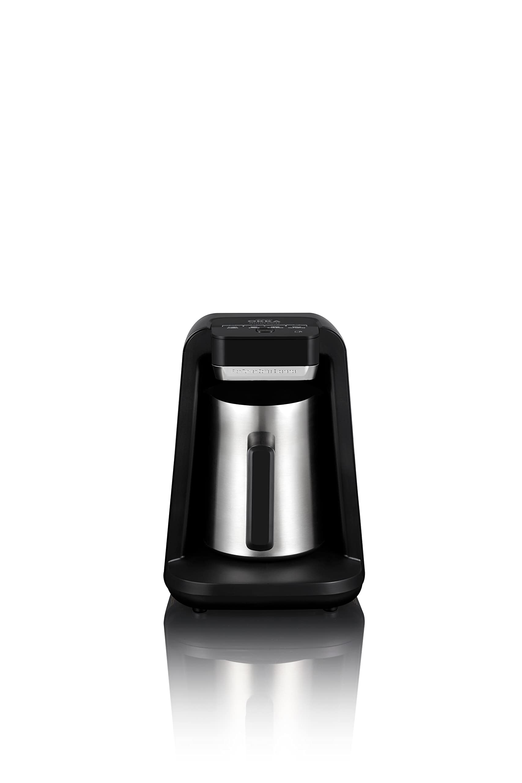 Arzum Okka Automatic Turkish Coffee and Hot Beverage Maker, Velvetiser, 120V, Black/Chrome (OK0012-RKUL)