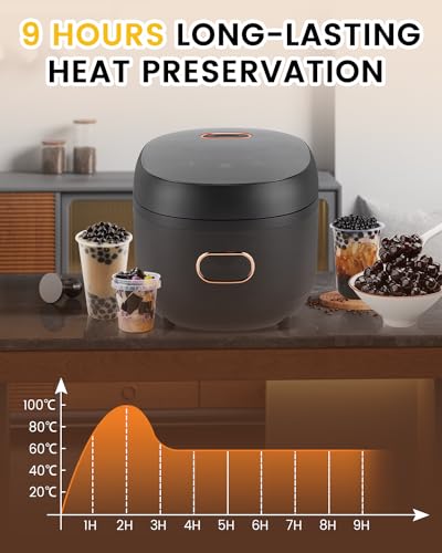 YJINGRUI Boba Cooker Boba Pot 5L Automatic Pearl Tapioca Cooker for Boba Tea & Bubble Tea & Milk Tea Touchscreen 110V