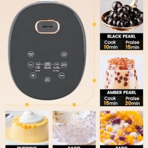 YJINGRUI Boba Cooker Boba Pot 5L Automatic Pearl Tapioca Cooker for Boba Tea & Bubble Tea & Milk Tea Touchscreen 110V