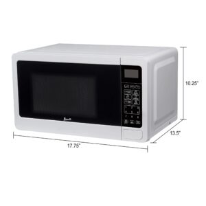 Avanti MT7V0W Microwave Oven 700-Watts Compact with 6 Pre Cooking Settings, Speed Defrost, Electronic Control Panel and Glass Turntable, White