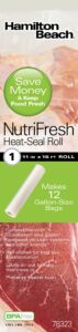 hamilton beach vacuum sealer, 11 in x 16 ft roll for nutrifresh, foodsaver & other heat-seal systems (78323)