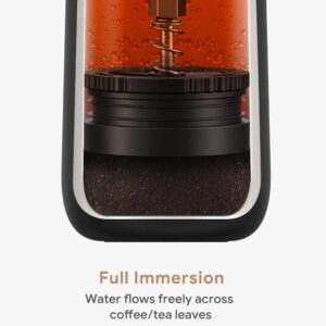 BENFUCHEN Portable French Press Coffee Maker Car-Go Vacuum Insulated Travel Bottle Mug, Hot/Cold Brew Coffee Press With Four-Layer Unique Filter Mesh Stainless Steel Tea Press Single Serve