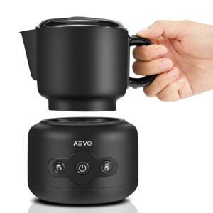 aevo milk frothing machine, automatic electric milk warmers and foam maker, dishwasher safe detachable pitcher, milk steamer and frother, 4 modes for lattes, cappuccinos, hot chocolate, and more