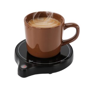 200w coffee mug warmer for desk (up to 212 ℉) with pressure-induced auto on/off, 5 temperature levels, coffee cup warmer for heating coffee, milk, tea, hot chocolate, etc.(no cup)(black, rd01)